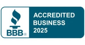 BBB Accredited Business seal for 2025